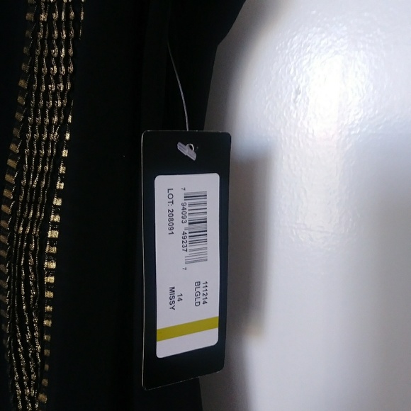 SLNY Black and Gold Detail Dress - Picture 4 of 7